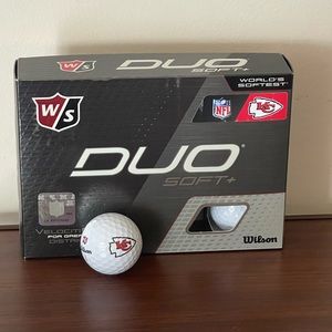 Kansas City Chiefs Wilson White DUO Soft Golfballs Set of 12 NFL